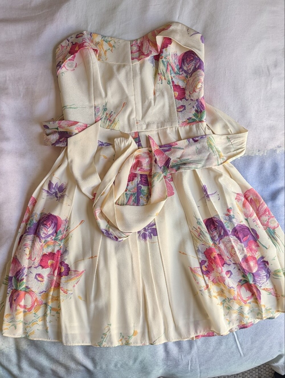 Vintage Strapless Betsey Johnson Floral Dress